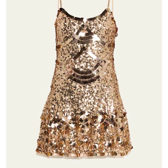 LoveShackFancy Dresses & Skirts - LoveShackFancy Rose Gold Sequin Mini Dress